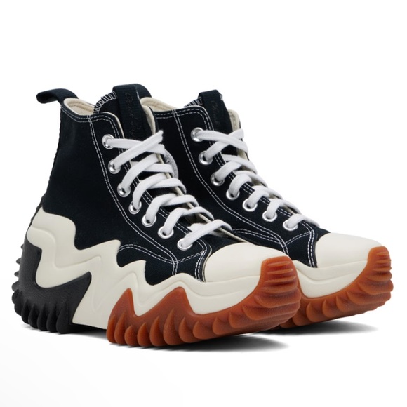 NEW CONVERSE Black Run Star Motion High Top Sneakers